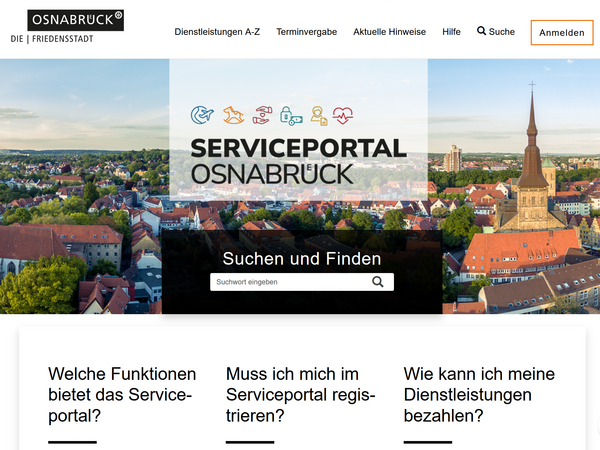 Screenshot ServicePortal